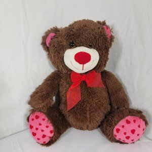 Hug & Luv Brown Valentine's Bear Plush 2014 13 Inches